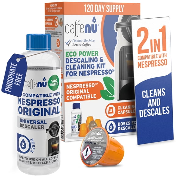 Kit desincrustante y cápsulas de limpieza Caffenu Nespresso Originaline