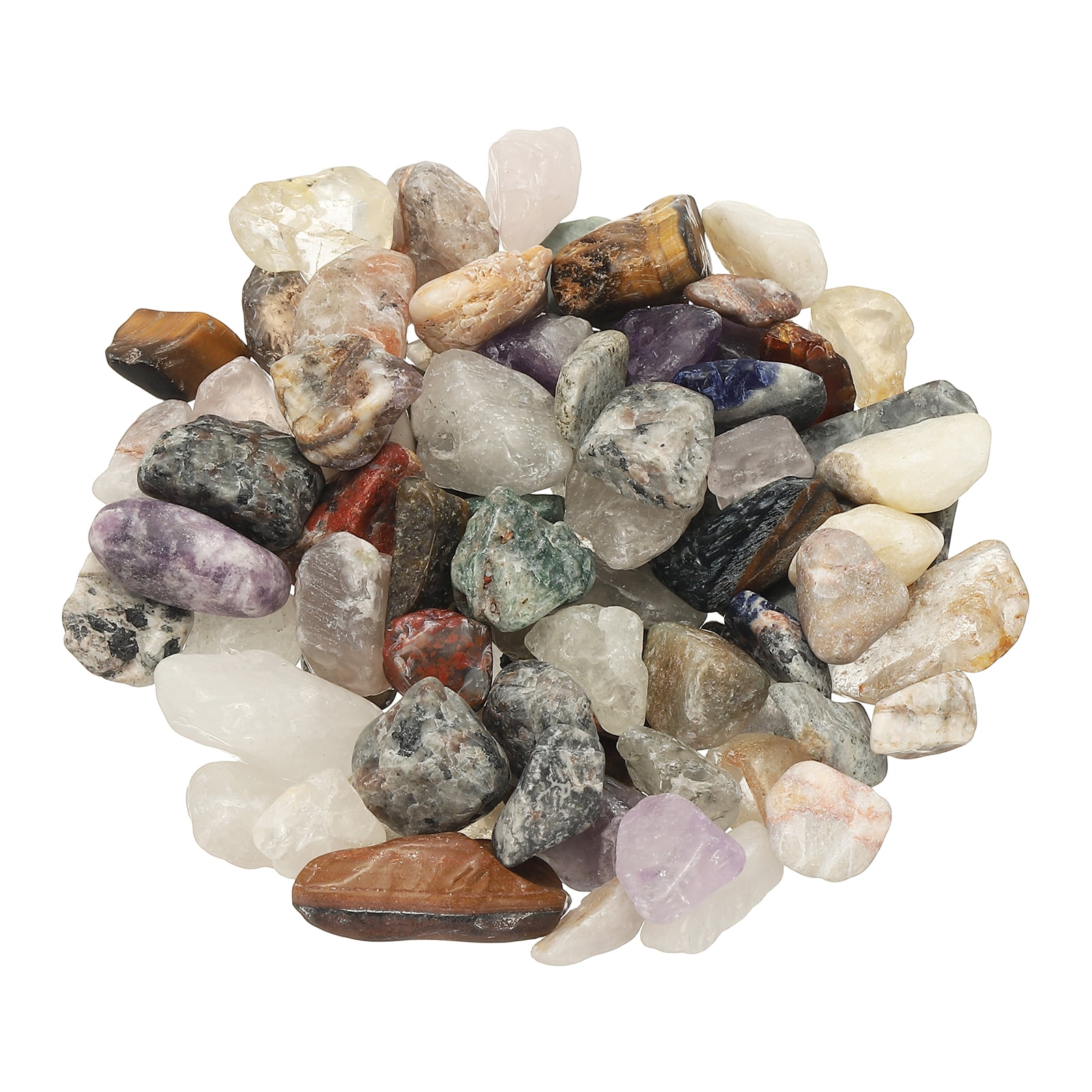 Uxcell Chips de Cristal Piedra 0.44 Lb Fluorita Grava de Acuario Rocas Cuarzo Colorido 9-40 mm Destinado para Pecera