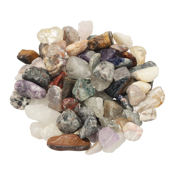 Uxcell Chips de Cristal Piedra 0.44 Lb Fluorita Grava de Acuario Rocas Cuarzo Colorido 9-40 mm Destinado para Pecera