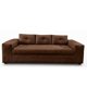 thumbnail image 3 of Sofa Praga 3 Cuerpos Felpa Chocolate, 3 of 4