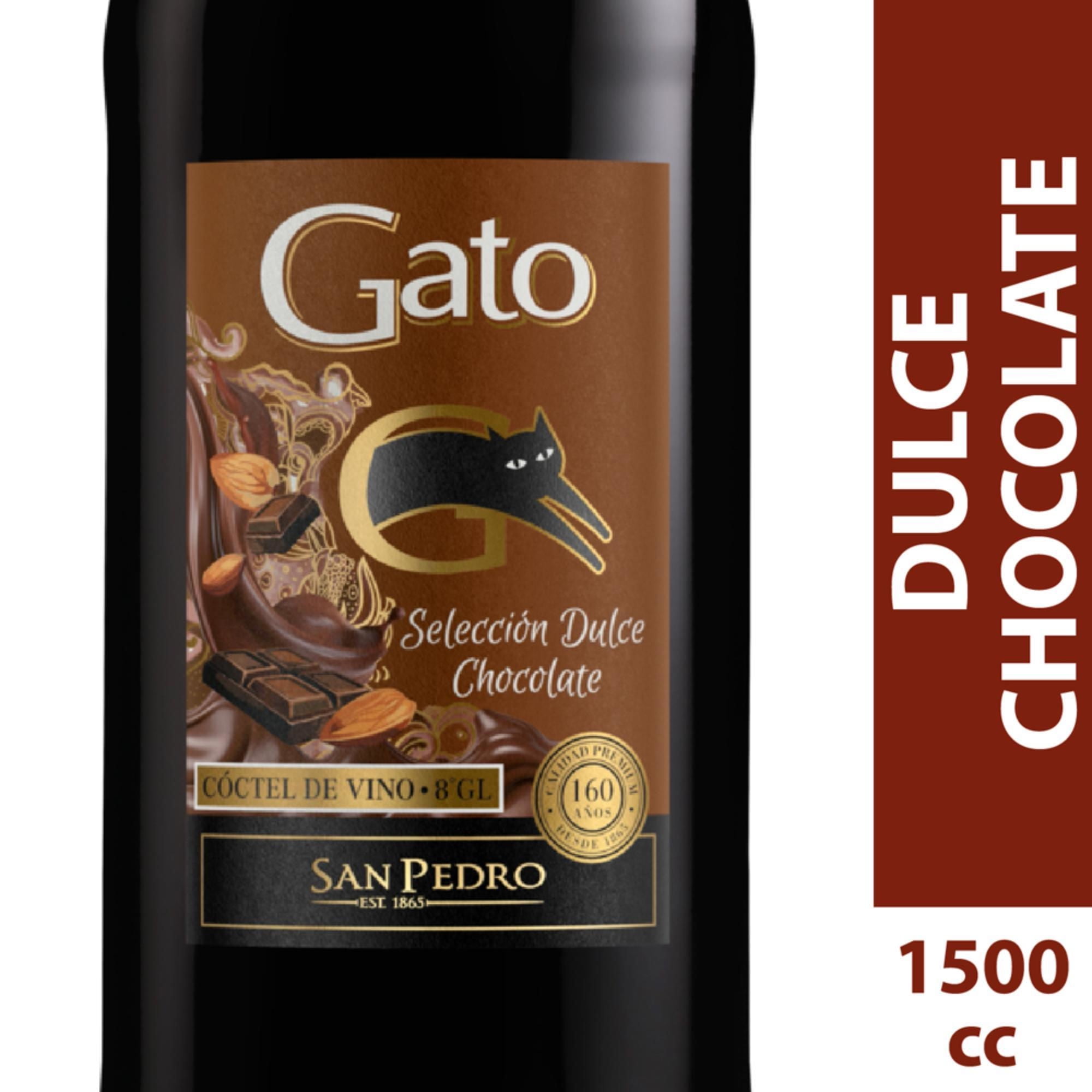 Vino Tinto Dulce Chocolate 8° Botella 1.5 L Gato