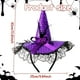 thumbnail image 2 of Pack 2 Diadema De Bruja Encaje Para Halloween Sombrero Bruja Negro + Morado. Diseños De Encaje, Flores Y Lentejuelas., 2 of 8