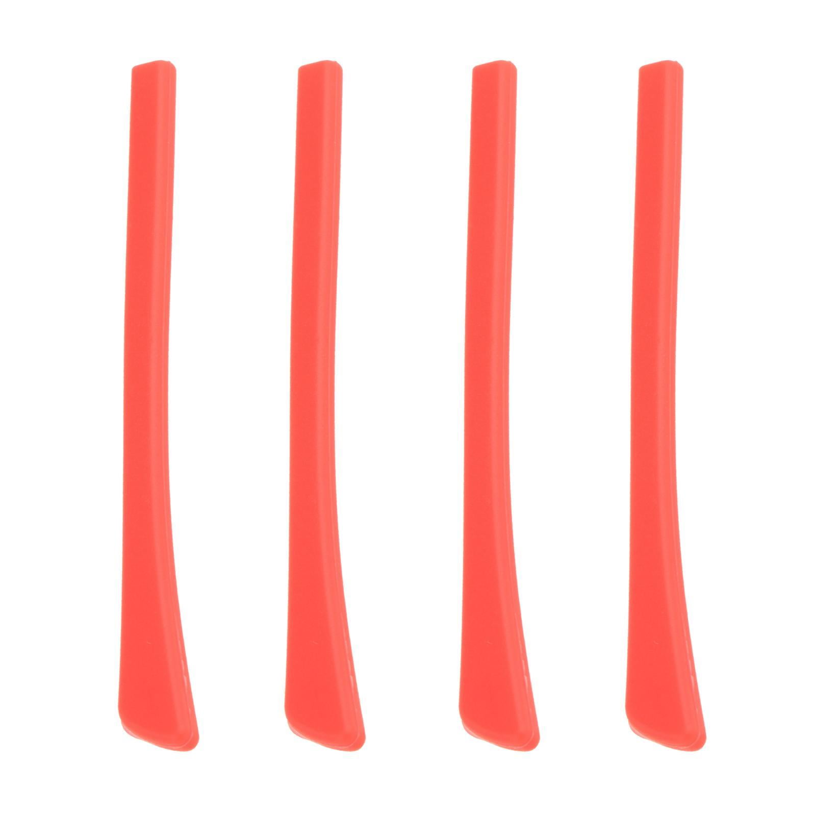 Magideal - 4 Unidades De Anteojos, Puntas De , Manga De Silicona Suave, Accesorio Resistente Y Duradero, Longitud De 69mm, , De , , Rojo