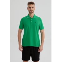 Fashionspark - Polera Hombre Piqué Básica Lisa Verde - Ll