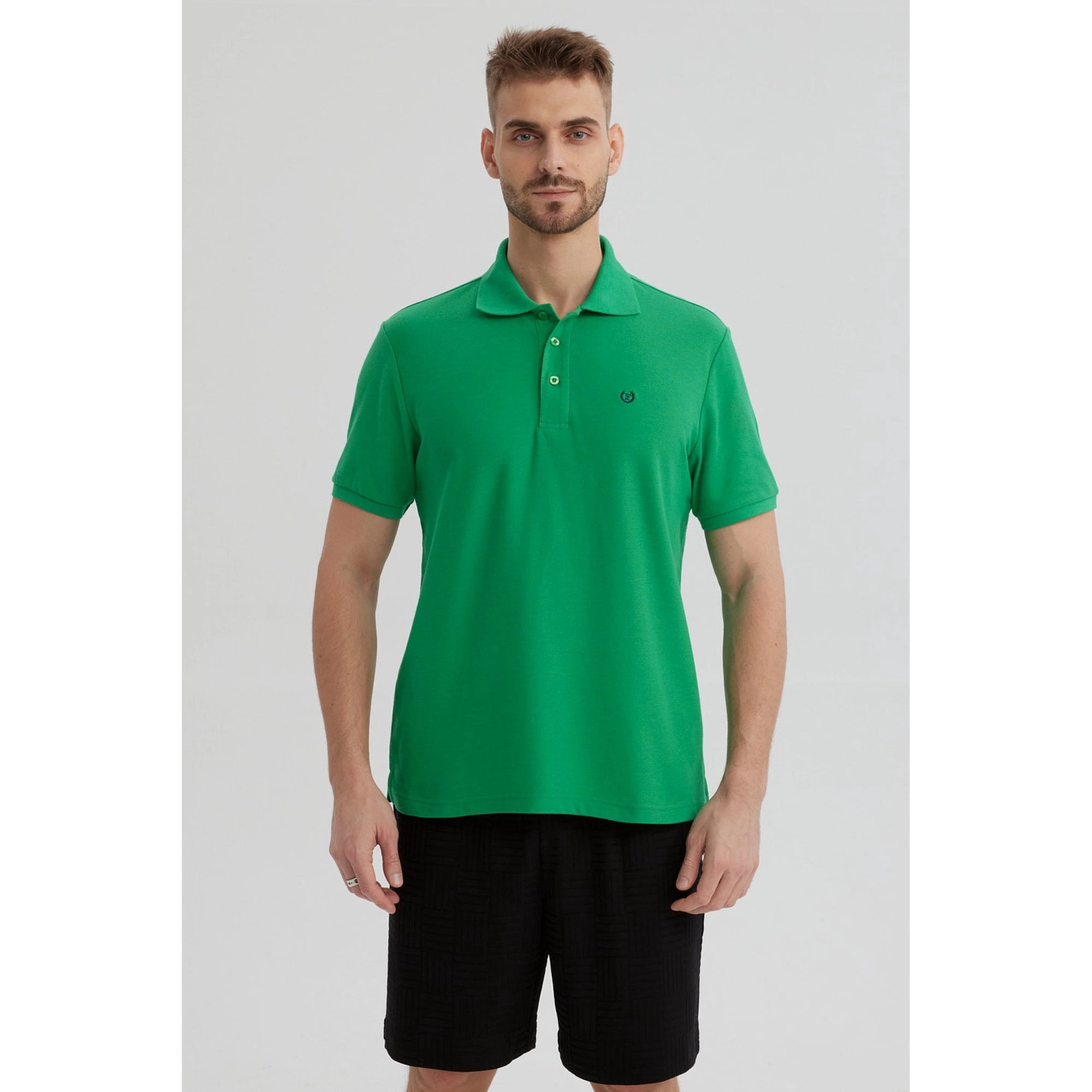 Fashionspark - Polera Hombre Piqué Básica Lisa Verde - Ll