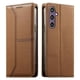 thumbnail image 1 of Funda tipo cartera con bloqueo RFID para Samsung Galaxy S23 FE cubierta magnética de cuero con tapa y soporte Marrón, 1 of 6