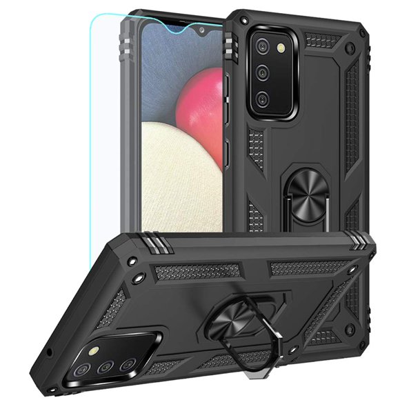Funda YZOK para Samsung Galaxy A02S con protector de pantalla – Negro