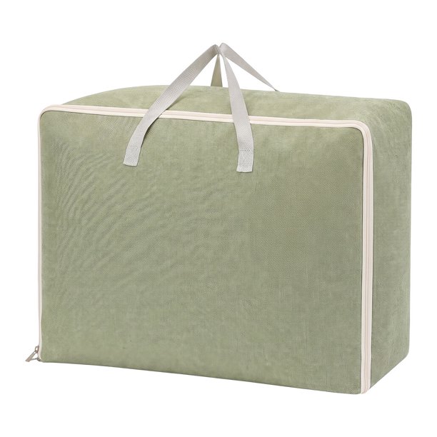 Bolsas de almacenamiento de ropa plegables REGALWOVEN para organizar el dormitorio, ropa, edredón verde 23*11*18in