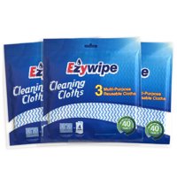 Paños De Limpieza Multiuso Ezywipe (Pack De 9 Paños), Súper Absorbentes, Extra Fuertes Y Biodegradables