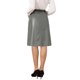 thumbnail image 3 of INSPIRE CHIC Falda de Mujer de Cuero Sintético Línea A Cintura Alta Vintage Lápiz Midi Falda M Gris Oscuro, 3 of 6