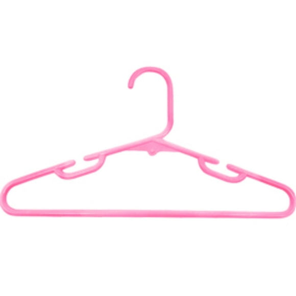 Set de Colgador plásticos 6 unidades rosado