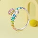 thumbnail image 2 of Anillo camaleon arcoiris ajustable plata 925, 2 of 3