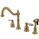 thumbnail image 2 of Grifo de cocina Kingston Brass KS1792PLBS de instalación amplia, latón pulido, 2 of 3