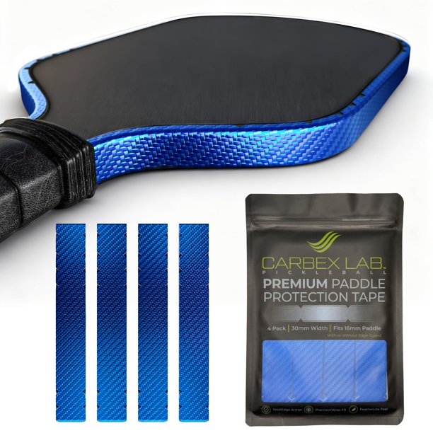 Cinta Protectora de Borde para Raqueta de Pickleball Carbex Lab 30 mm Pack de 4 Azul PU