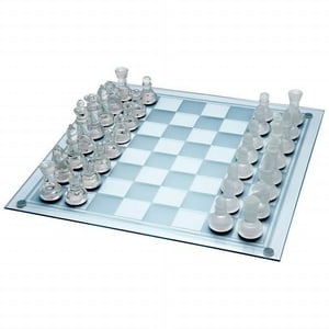 Invencible.Cl⭐⭐⭐⭐⭐ - 𝗔𝗝𝗘𝗗𝗥𝗘𝗭 𝗖𝗥𝗜𝗦𝗧𝗔𝗟 2𝟱𝗫2𝟱 𝗖𝗠𝗦 Ajedrez Cristal Vidrio Juego 25X25 Cms Nb82