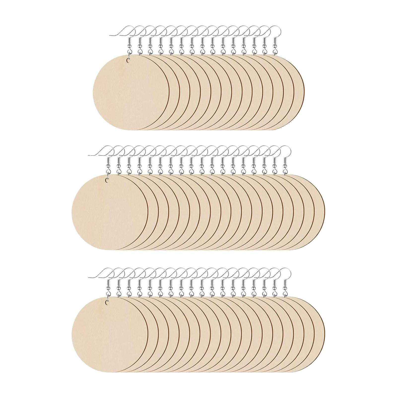 Bothyi - 50x Pendientes De Madera Sin Terminar Pendientes En Blanco Suministros Para Hacer Colgantes De Madera