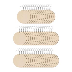 Bothyi - 50X Pendientes De Madera Sin Terminar Pendientes En Blanco Suministros Para Hacer Colgantes De Madera