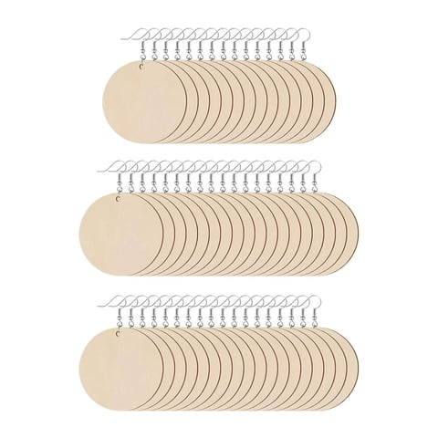 Bothyi - 50X Pendientes De Madera Sin Terminar Pendientes En Blanco Suministros Para Hacer Colgantes De Madera