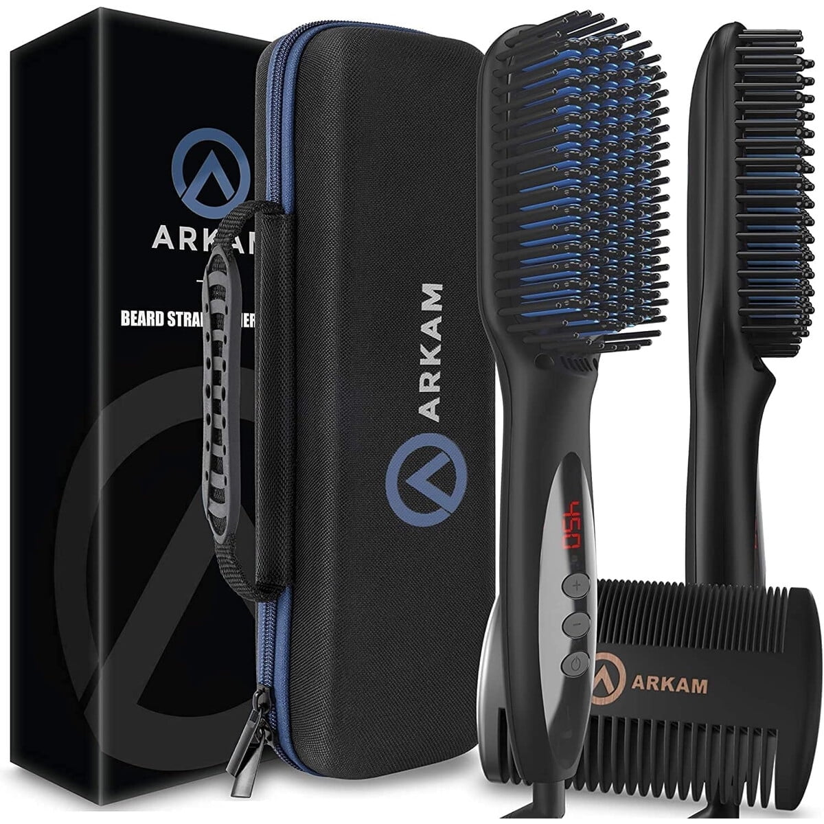 Alisador De Barba Arkam Cepillo Calor 12 Niveles Ianico
