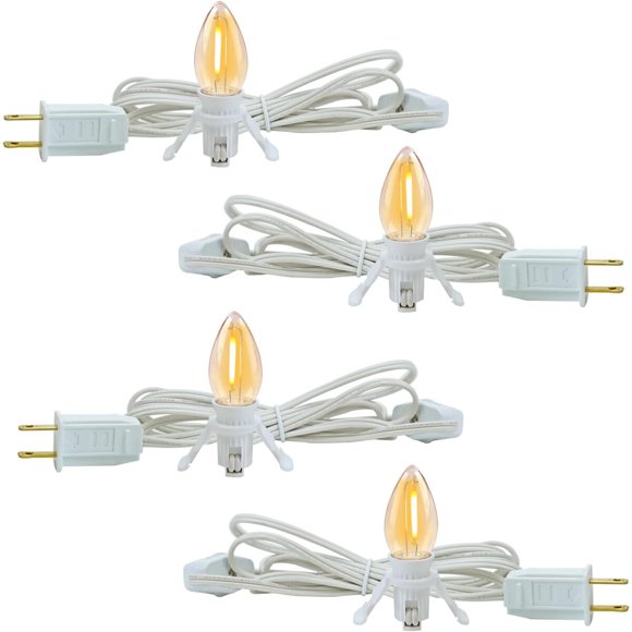 Luz con clip Austin Coast C7 LED E12 de 6 ft, 120 V