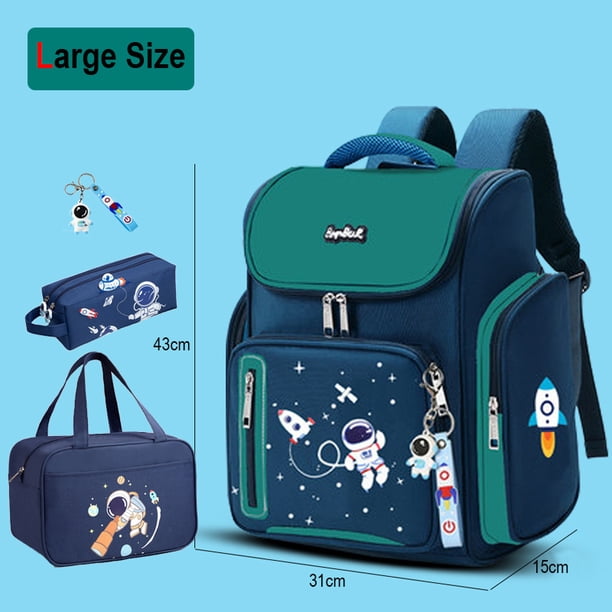 New Boys Orthopedic School Bags Child Astronaut Printing Backpacks Primary Student Girls Children's Schoolbag Waterproof Kid
