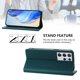 thumbnail image 3 of Funda Billetera con Soporte para Samsung Galaxy S21 Ultra Bloqueo RFID Plegable Verde oscuro, 3 of 6