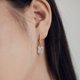 thumbnail image 2 of Aretes Colgantes de Oro de 8 Quilates para Mujer Corte Radiante 5A CZ Hielo Triturado Diamante Simulado Aretes Colgantes Hipoalergénicos de Plata Esterlina, 2 of 3