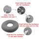thumbnail image 4 of Cojín inflable en forma de rosquilla CaoXiong, paquete de 2 unidades, para el dolor de coxis, 4 of 6
