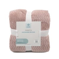 Zahr - Manta Jaquard Zigzag Rosa 125 X 150 Cm