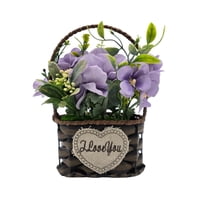 Fliperex - Planta Artificial Canastito Macetero Cordel Ovalado Deco Purpura