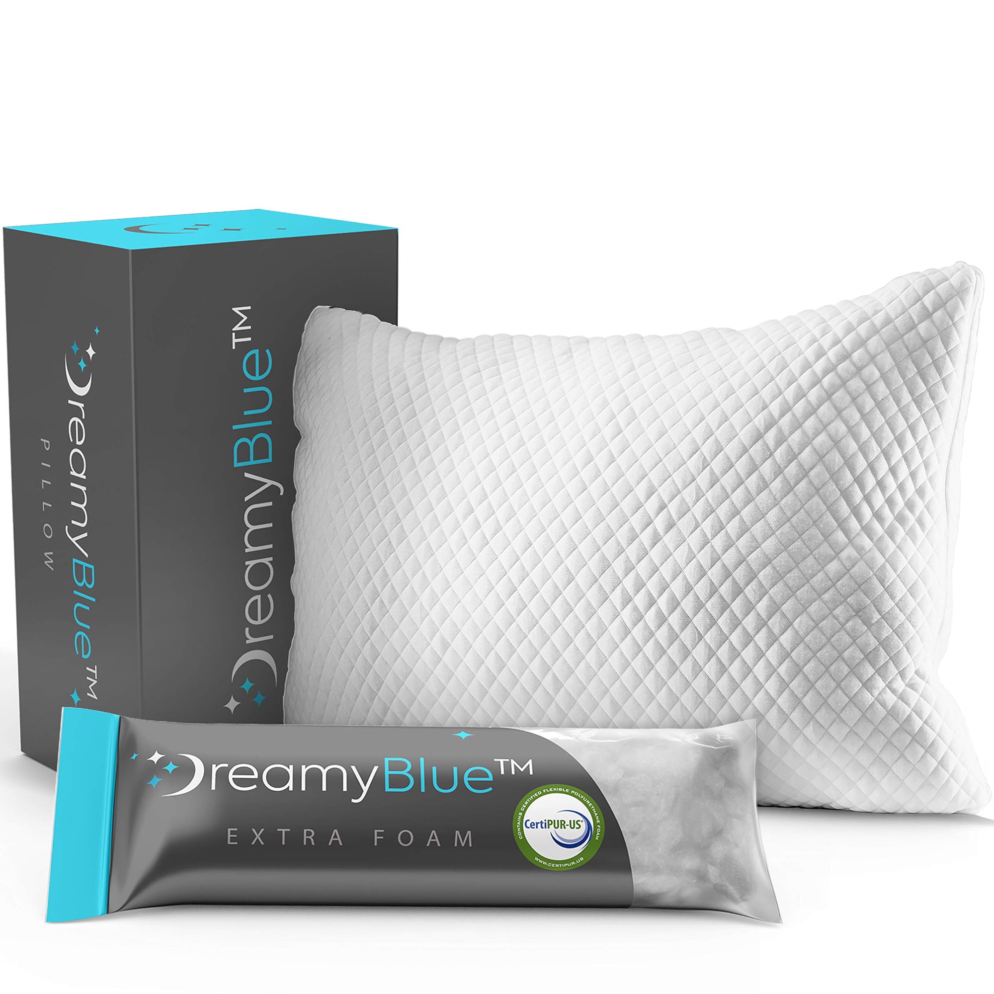 Pillow Dreamyblue Premium, Espuma Viscoelástica Triturada, Tamaño Queen