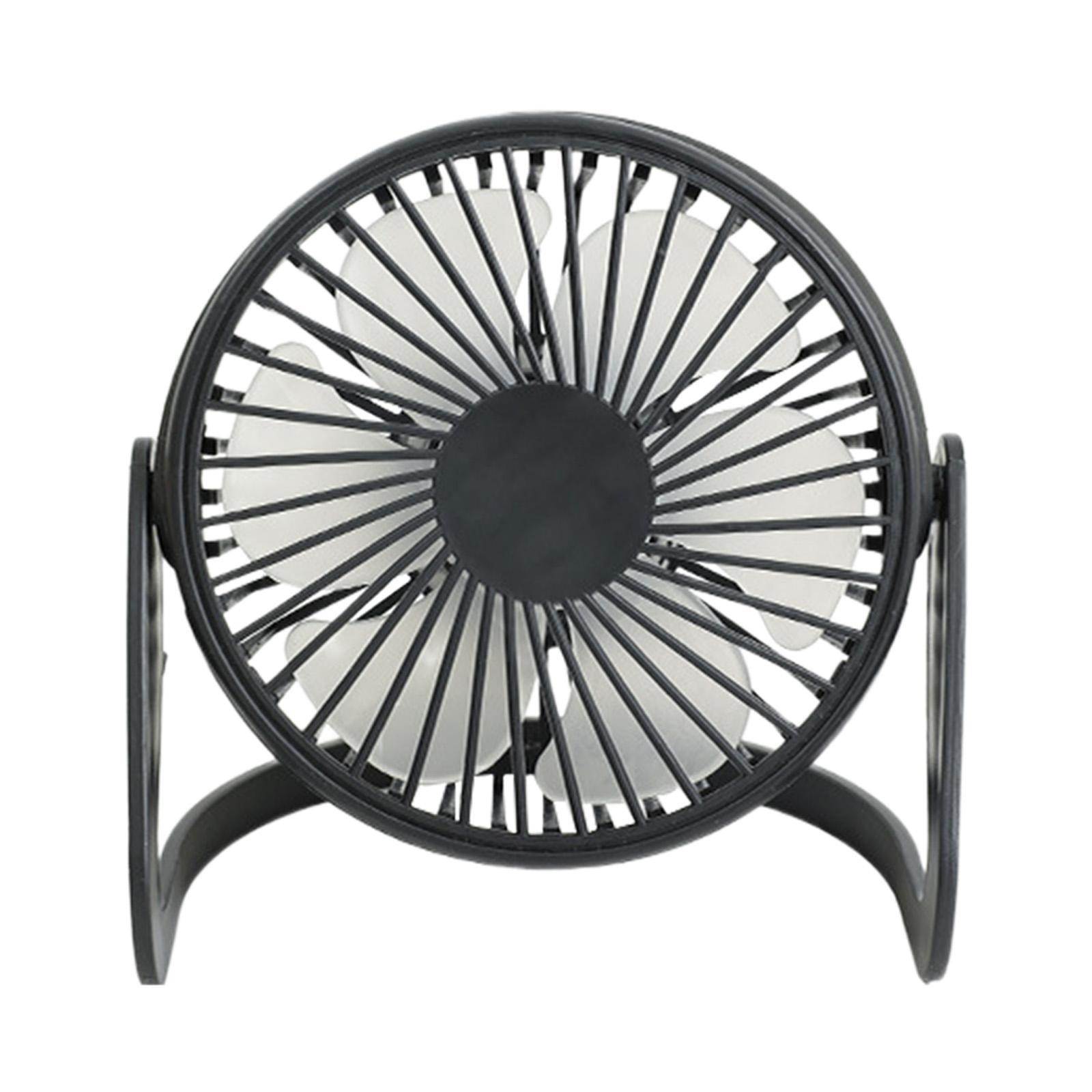 Bothyi - Ventilador Personal De Escritorio Ventiladores De Escritorio Rotatorio De 360 Grados Mini Ventilador De 2 Velocidades Para Viajes Dormitorio Coche Negro