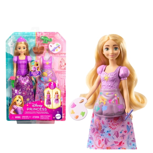 Disney Princesa Rapunzel Cambio de Vestido Accesorios 3+