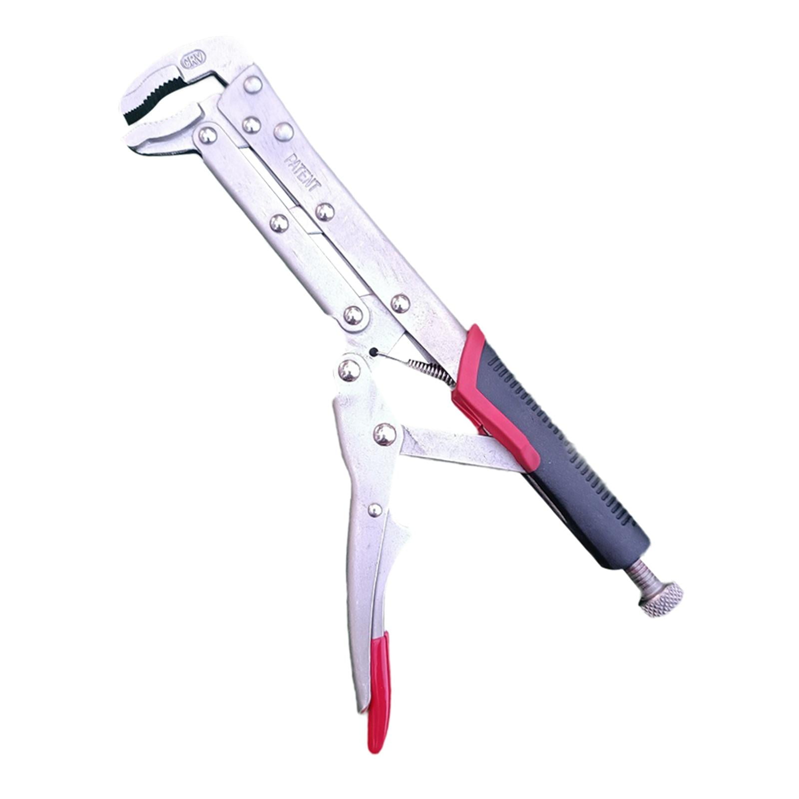 Magideal - Alicates De Bloqueo De Mandíbula Curva, Alicates De Cuello Largo, Alicates De Bloqueo Manuales De 12 Pulgadas Con Ángulo De 80 Grados Para Carpintería