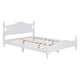 thumbnail image 3 of Queen Size Wood Platform Bed Frame,Retro Style Platform Bed with Wooden Slat Support,White, 3 of 3