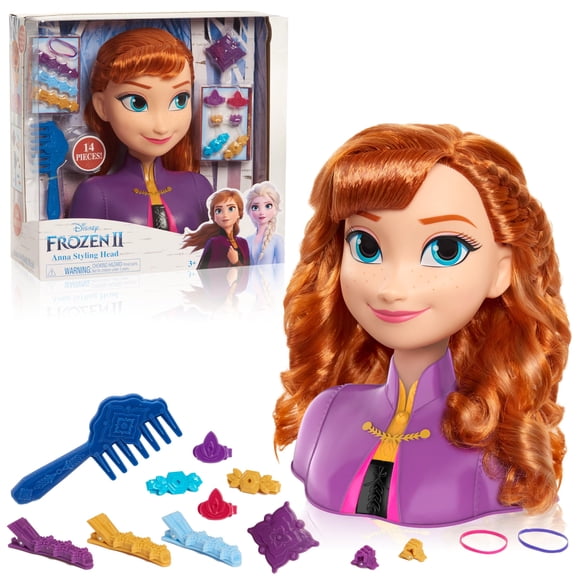 Styling Head Just Play Disney Frozen 2 Anna con 17 accesos.