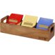 thumbnail image 1 of HTB Acacia Wood Small Tea Bag Box with 3 Compartments for Co, 1 of 3