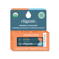 Bálsamo Labial Cliganic Organic Cooling Citrus, Paquete De 2