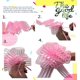 thumbnail image 3 of Lazo de tirón FQTANJU grande 15 cm rosa de organza - paquete de 5, 3 of 6