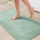 thumbnail image 1 of Alfombra de baño Madison Park 43 x 61 cm algodón verde reversible, 1 of 8