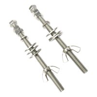 Magideal - 2X Tuercas De Ala De Mariposa Para Buceo, Tornillos Duraderos De Mariposa Para Buceo, Tornillo De Sujeción Portátil, Tornillos Largos Para Equipo De E