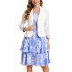thumbnail image 1 of INSPIRE CHIC Conjuntos de 2 Piezas para Mujer Vestido sin Mangas de Chifón Floral y Conjunto de Chaqueta Blanco Azul L, 1 of 6