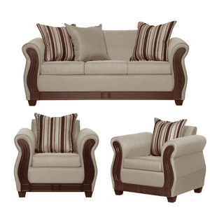 Ruzam Mobel - Juego De Living Atenas 3-1-1 Beige