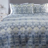 Zahr - Cubrecama Estampado 2 Plazas Azul