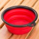 thumbnail image 2 of Plato De Goma Plegable Portátil De Mascotas Perro Y Gato rojo, 2 of 2