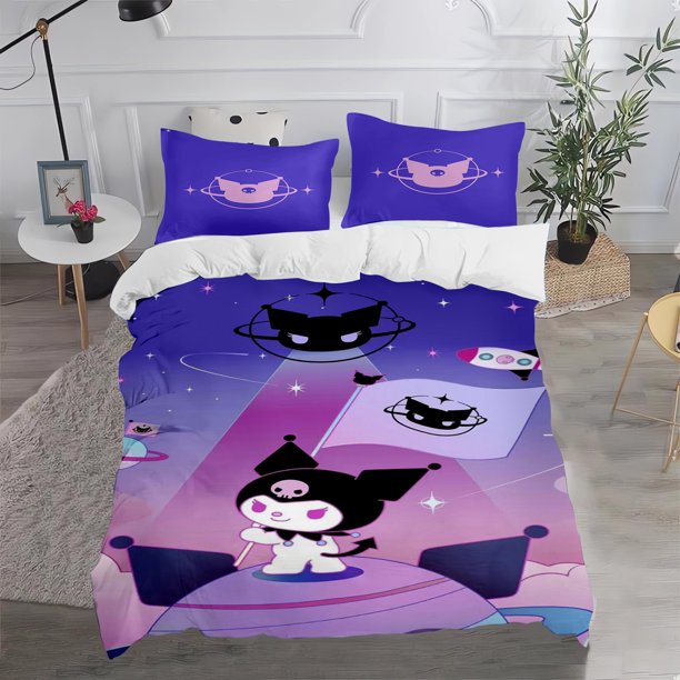 v2779 Bed Sheets Duvet Cover Children Home Quilt Set Cute Cartoon Soft Breathable Polyester -Piece Breathable Comforter Bedding 3-Piece Bedding Set (1 Duvet Cover + 2 Pillow Shams) Bed Sheets ju2779