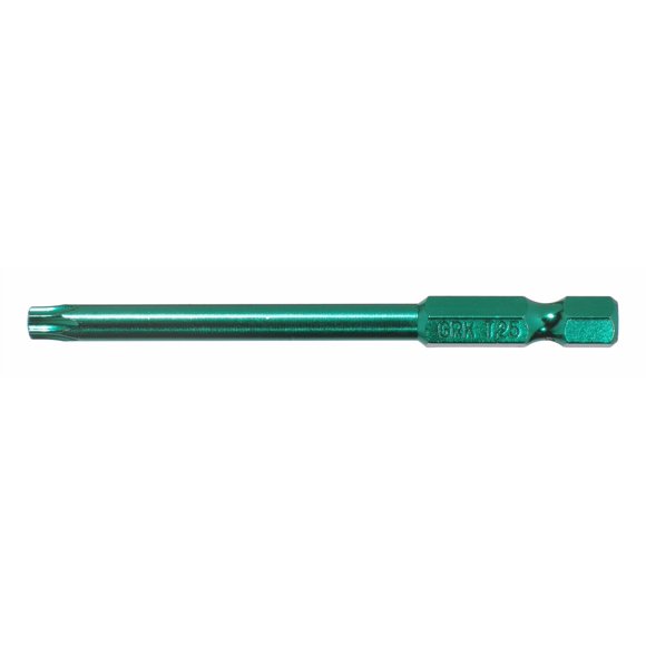 Broca Fastener Drive GRK T-25 de 3 pulgadas, color verde, 2 bits por tarjeta