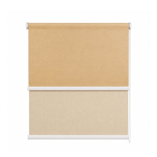 Cortina Roller Blackout 2 Paño 100x240 Doble Con Visillo Sin Cenefa