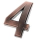 thumbnail image 3 of Se?al De Número De Puerta Autoadhesiva De Plástico De Cobre Número De Dígito Numérico Pegajoso 4, 3 of 5