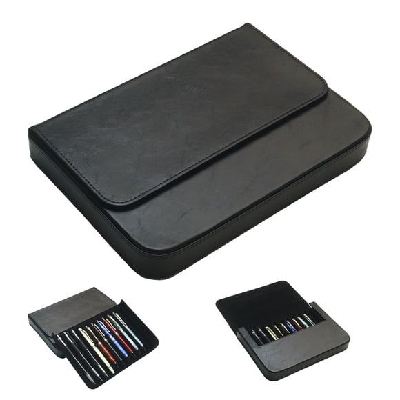 Funda para bolígrafos MIVLXLX, organizador de piel con 12 ranuras, cierre magnético